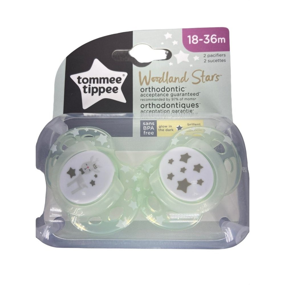 Tommee Tippee Woodland Stars Deer Orthodontic Set Of‎ 2 Pacifiers